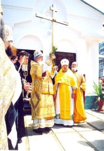 Чин освящения креста над часовней прп.Сергия Радонежского.Чин совершает владыка Одесский и Измаильский Агафангел